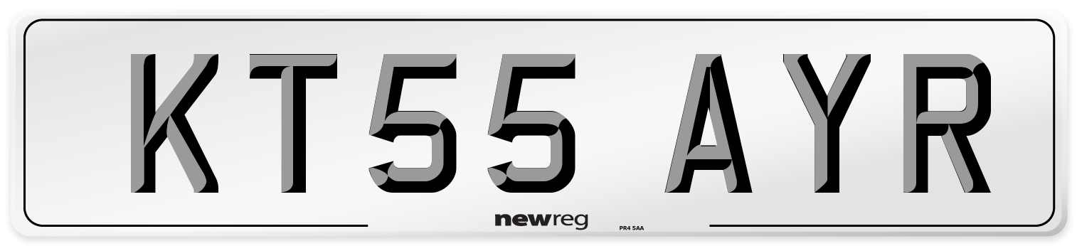 KT55 AYR Number Plate from New Reg